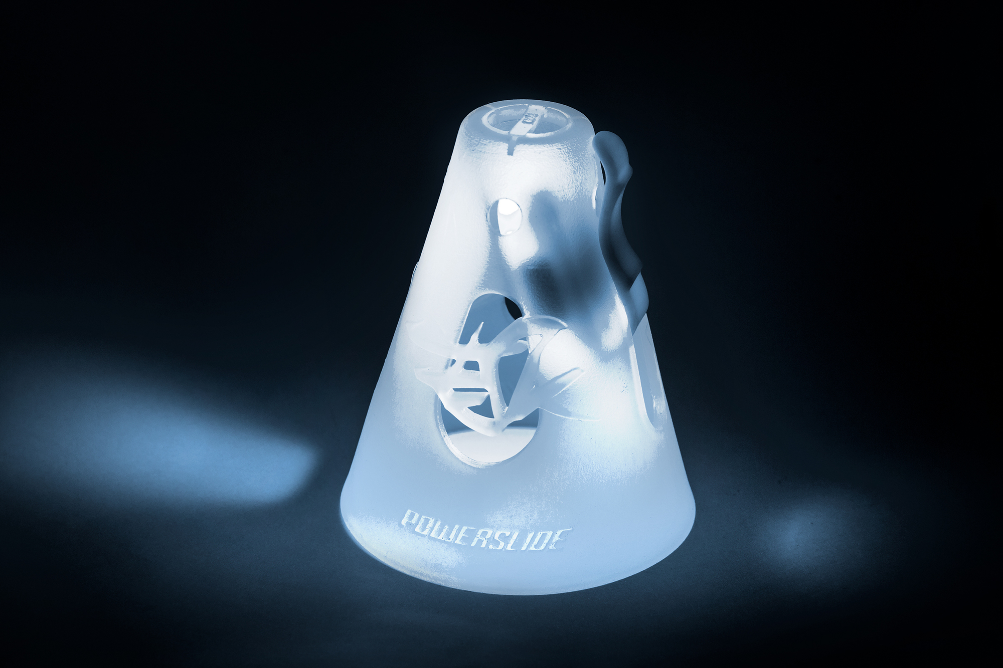 Plastové kužely Powerslide FSK LED (10ks), bílá