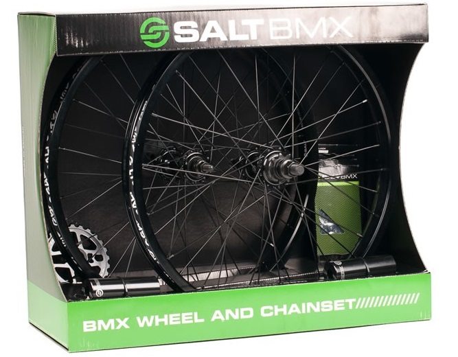Salt Valon BMX Sada Kol/Řetězu (Černá)