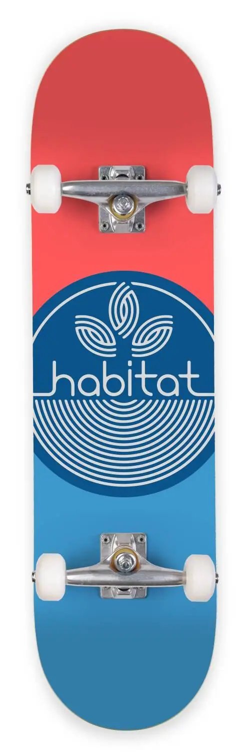 Habitat Leaf Dot Skateboard Komplet (7.75"|Modrá)