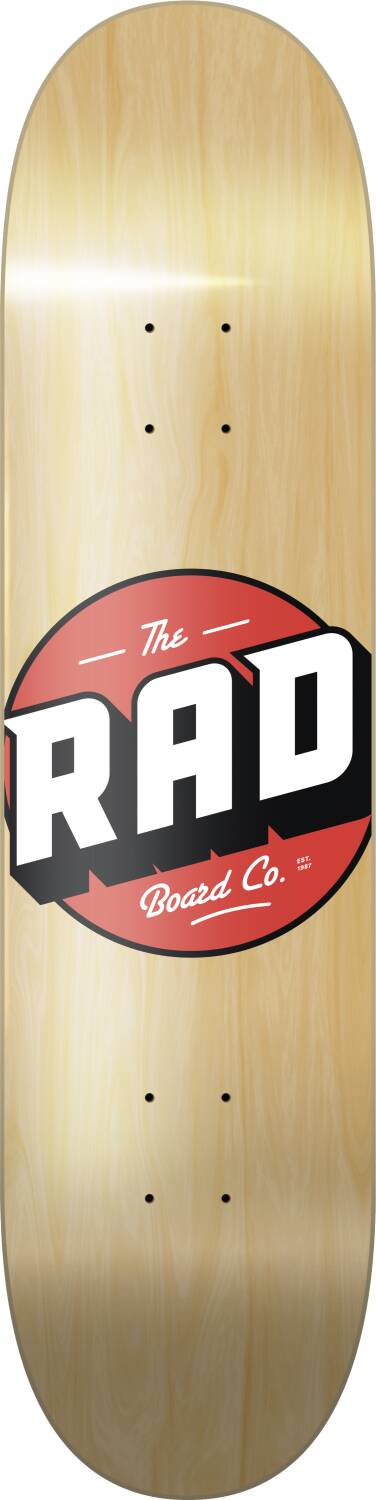 RAD Solid Logo Skate Deska (8"|Natural Maple)