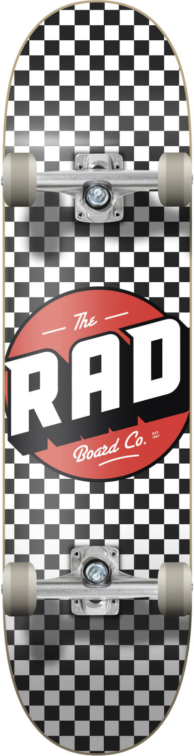 RAD Checkers Progressive Skateboard Komplet (7.75"|Černá/Bílá)