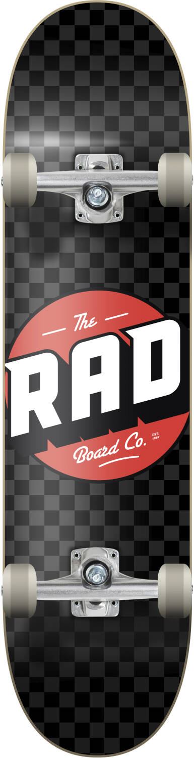 RAD Checkers Progressive Skateboard Komplet (7.5"|Černá/Šedá)
