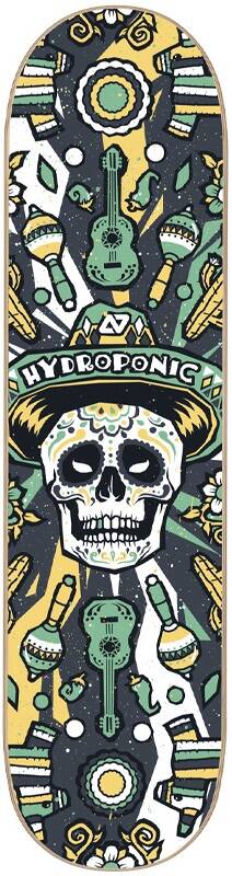 Hydroponic Mexican Skull 2.0 Skate Deska (8.125"|Black)