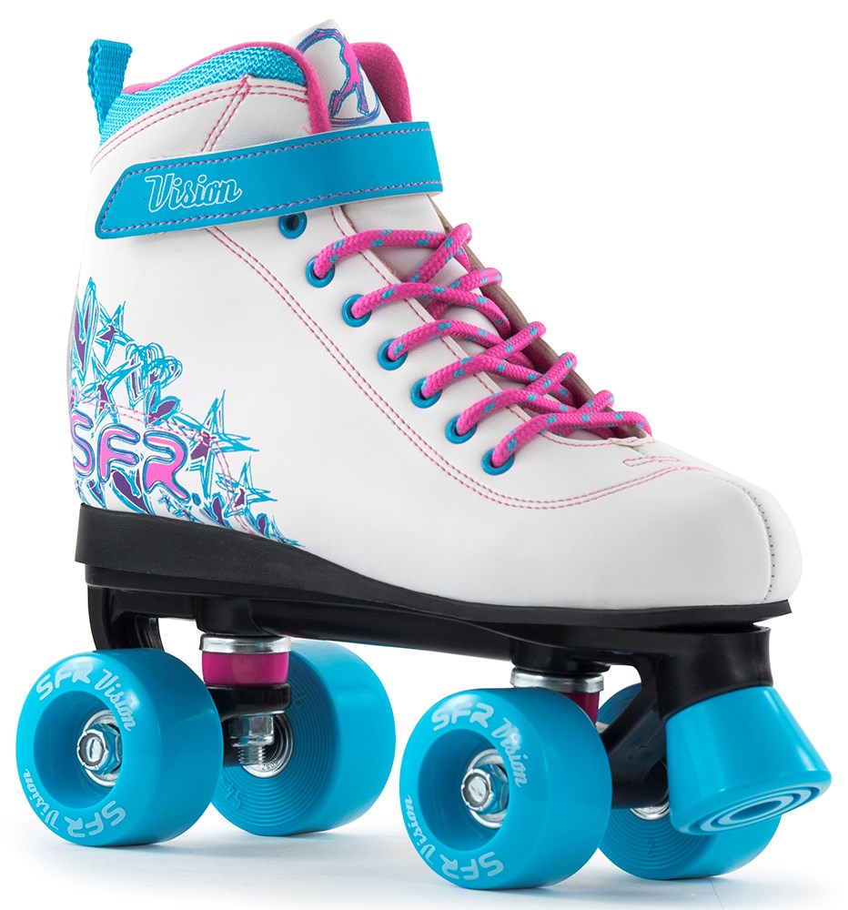 SFR Vision II Children's Quad Skates - White / Blue - UK:4J EU:37 US:M5L6