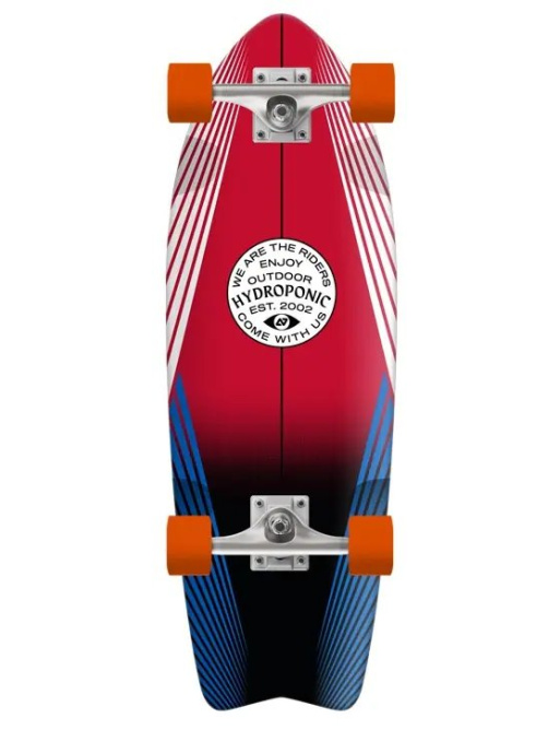 Hydroponic Fish Complete Cruiser Skateboard (28"Lines Red)