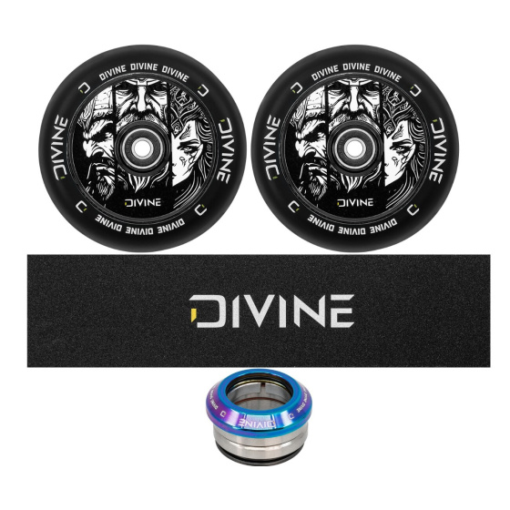 Set 2ks koleček Divine 110 mm Hollowcore + Divine griptape + Divine headset