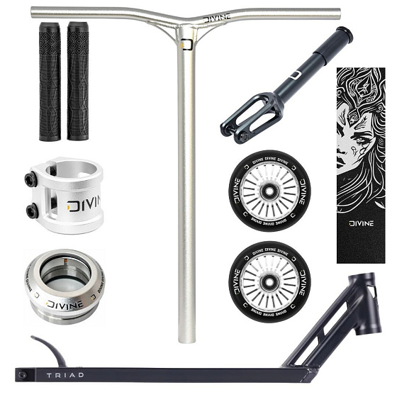 Freestyle koloběžka Custom Divine X Triad 495mm Voodoo stříbrná