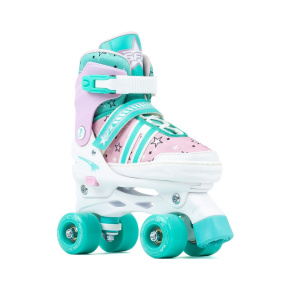 SFR Spectra Adjustable Children's Quad Skates - Pink / Green - UK:1J-4J EU:33-37 US:M2-5