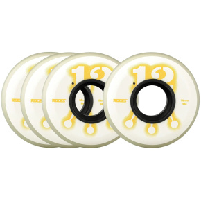 Roces M12 Aggressive Inline Kolečka 4-balení (58mm|Bílá/Žlutá)