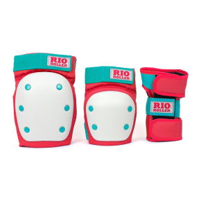 Rio Roller Triple Pad Set - Red / Mint - Small