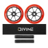 Set 2ks koleček Divine 110 mm Spoked červené + Divine griptape + Divine gripy