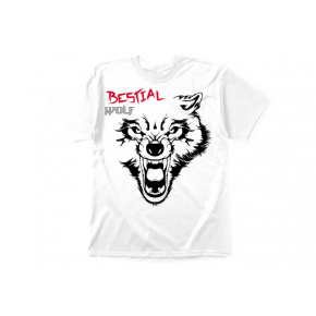 Tričko Bestial Wolf bílé