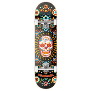 Skateboard Hydroponic Mexican 8.125" Black Skull