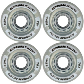 Supreme Rollers Quad Kolečka 4-Balení (62mm|Clear)