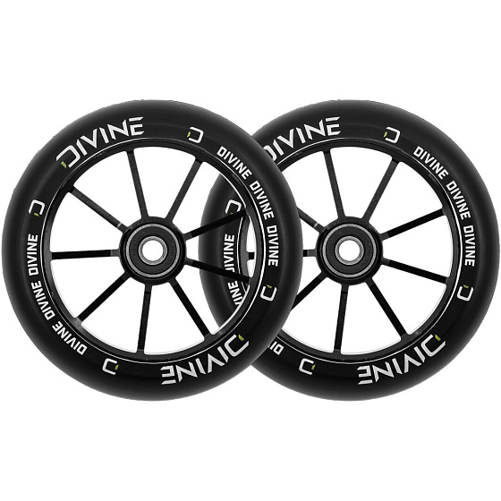 Balení 1+1 Kolečka Divine 120 mm černé 2ks