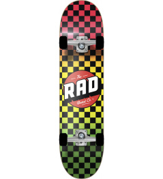 RAD Checkers Skateboard Komplet (7.5"|Rasta Fade)
