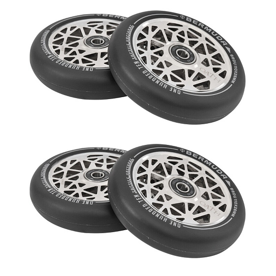 Balení 1+1 Kolečka Oath Bermuda 110mm Neo silver 4ks