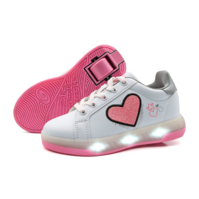 Breezy Rollers Light Heart - Pink - UK:2J EU:34 US:2.5J