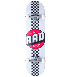 RAD Checker Stripe Skateboard Komplet (7.75"|Bílá)