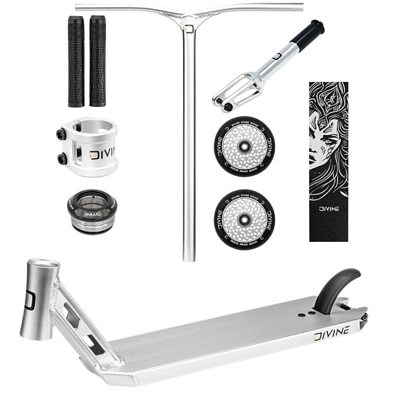 Freestyle koloběžka Custom Divine Park ALU Stříbrná