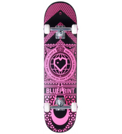 Skateboard Blueprint Home Heart 7.75" Černo/Růžový