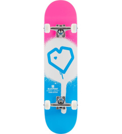 Blueprint Spray Heart V2 Skateboard Komplet (7.75"|Modrá/Bílá/Růžová)