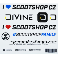 List samolepek Scootshop.cz X Divine S