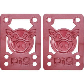 Pig Piles Soft Skateboard Risers 2-Souprava (Červená) Pig Piles Soft Skateboard Risers 2-Souprava (Červená)