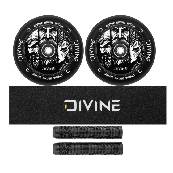 Set 2ks koleček Divine 120 mm Hollowcore + Divine griptape + Divine gripy