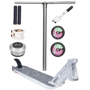 Freestyle koloběžka Custom Divine X Triad X Oath stříbrná Freestyle koloběžka Custom Divine X Triad X Oath stříbrná