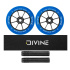Set 2ks koleček Divine 110 mm Spoked modré + Divine griptape + Divine gripy