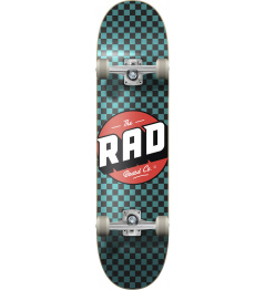 RAD Checkers Progressive Skateboard Komplet (8"|Černá/Tyrkysová)