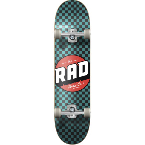 RAD Checkers Progressive Skateboard Komplet (8"|Černá/Tyrkysová)