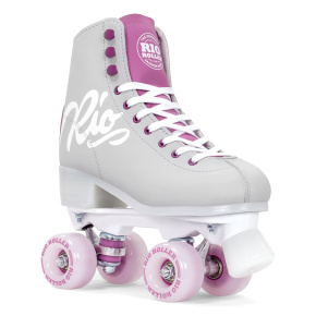 Rio Roller Script Adults Quad Skates - Grey / Purple - UK:6A EU:39.5 US:M7L8
