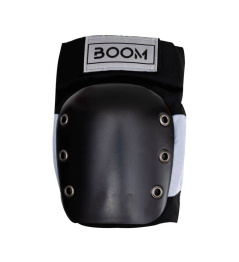 Chrániče na kolena Boom Solid M Černé/Stříbrné