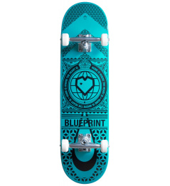 Skateboard Blueprint Home Heart 8.25" Černý/Tyrkysový