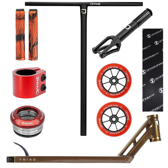 Freestyle koloběžka Custom Divine X Triad Psychic V2 520mm Hellion červená