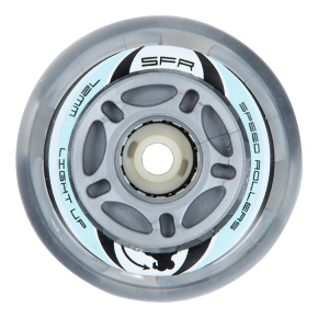 SFR Light Up Inline Wheels - Silver - 70mm