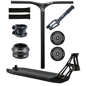 Freestyle koloběžka Custom Ethic × Divine Park – 460 × 130 mm / 110 × 24 mm / IHC – černá