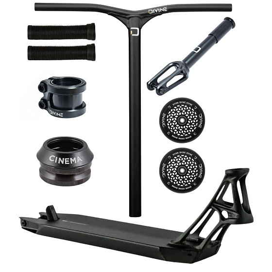 Freestyle koloběžka Custom Ethic × Divine Park – 460 × 130 mm / 110 × 24 mm / IHC – černá