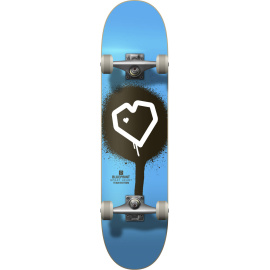 Blueprint Spray Heart V2 Skateboard Komplet (7"|Modrá/Černá/Bílá)