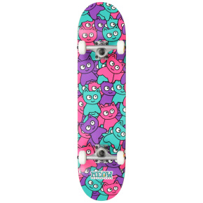 Meow Sticker Pile Skateboard Komplet (7.75" | Fialová)