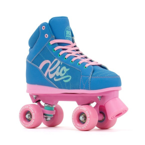 Rio Roller Lumina Children's Quad Skates - Blue / Pink - UK:2J EU:34 US:M3L4