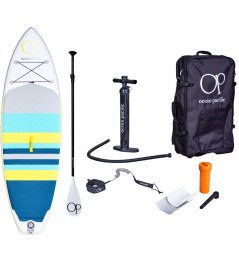 Ocean Pacific Sunset All Round 9'6 Inflatable Paddle Board (Bílá/Šedá/Žlutá)