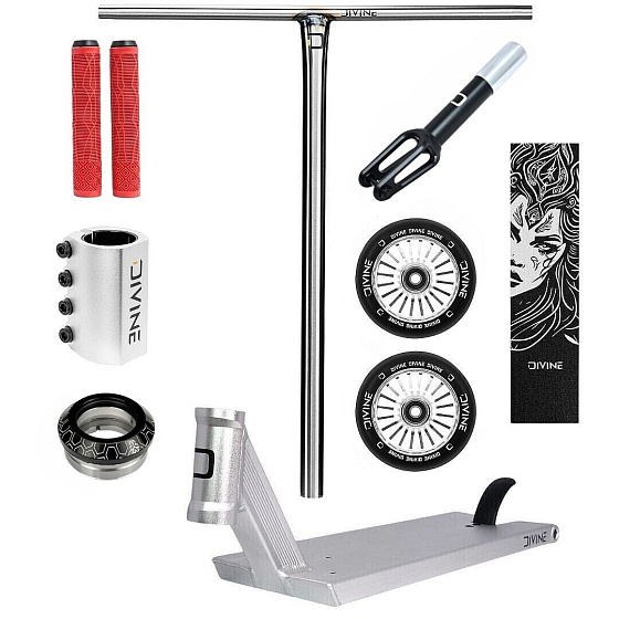 Freestyle koloběžka Custom Divine Street 6,5" Stříbrná