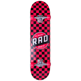 RAD Checkers Skateboard Komplet (7.75"|Červená)