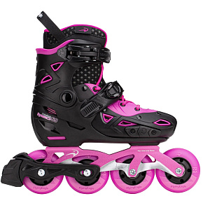 FlyingEagle Dynamo Nastavitelný Kolečkové Brusle Dívčí (Černá/Růžová|27-31)