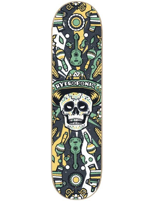 Hydroponic Mexican Skull 2.0 Skate Deska (8.375"|Black)