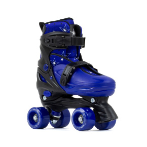 SFR Nebula Adjustable Children's Quad Skates - Black / Blue - UK:1J-4J EU:33-37 US:M2-5