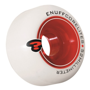 Enuff Corelites Wheels - White / Red - 52mm